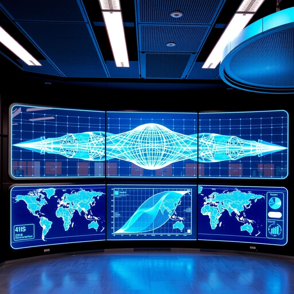 Advanced technology displays showing innovation achievements