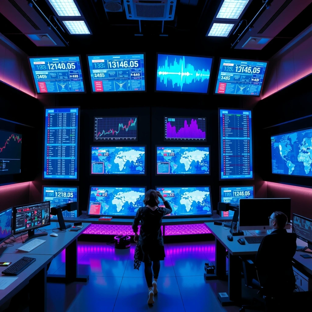 Cyberpunk news background