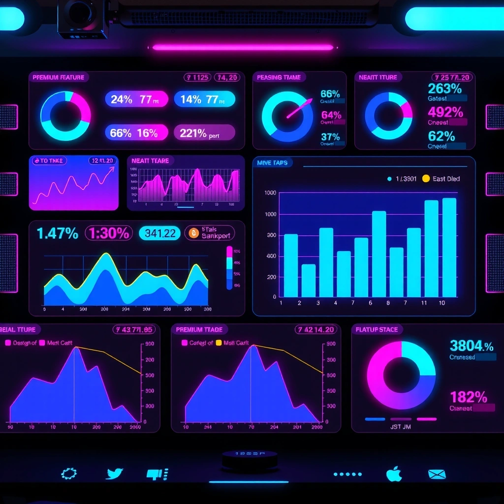 Dashboard interface showing premium features and analytics